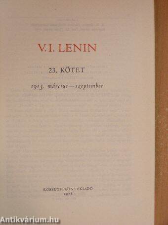 V. I. Lenin összes művei 23.