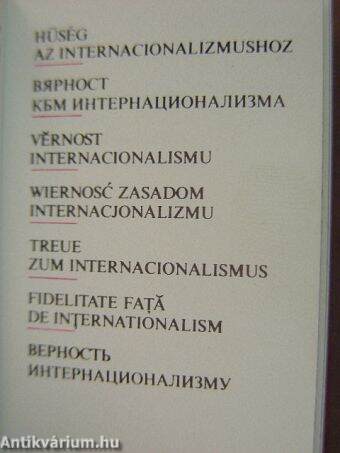 Hűség az Internacionalizmushoz (minikönyv)