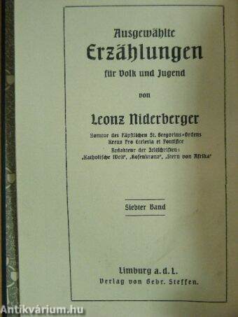 Ausgewählte Erzählungen für Volk und Jugend 7. (gótbetűs)