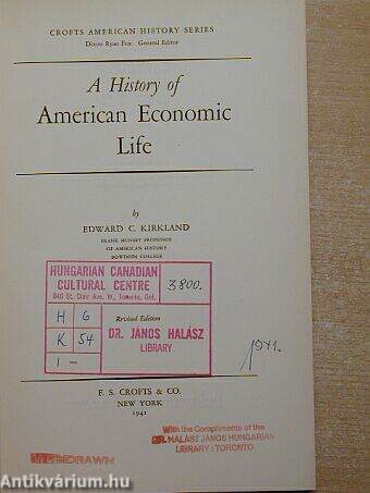 A History of American Economic Life