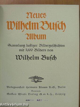 Neues Wilhelm Busch Album (gótbetűs)