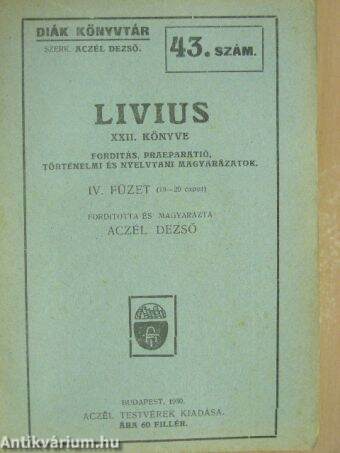 Livius XXII. könyve (töredék)