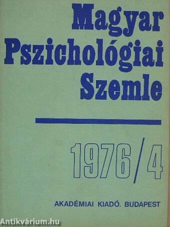 Magyar Pszichológiai Szemle 1976/4.
