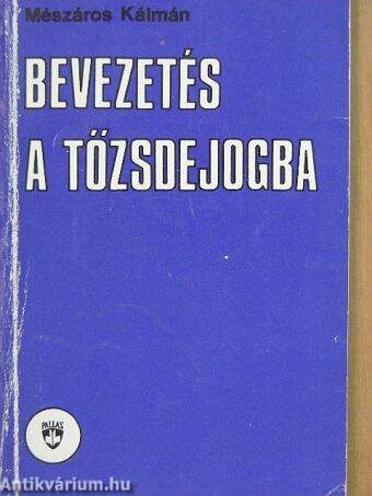 Bevezetés a tőzsdejogba