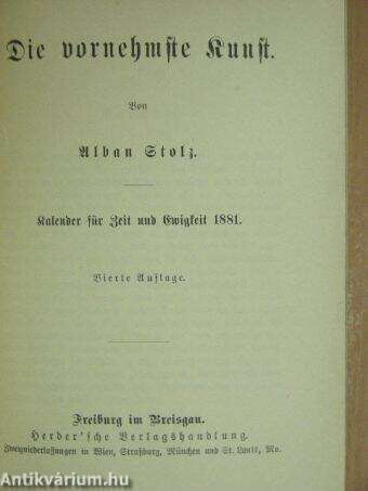 Die Nachtigall Gottes/Misericordia/Die vornehmste Kunst/Die acht Seligkeiten/Wer ist wie Gott?/Die Schule Gottes/Geister-, Stern- und Menschenwelt/Witterungen der Seele (gótbetűs)