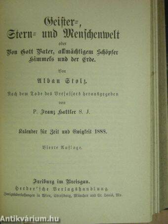 Die Nachtigall Gottes/Misericordia/Die vornehmste Kunst/Die acht Seligkeiten/Wer ist wie Gott?/Die Schule Gottes/Geister-, Stern- und Menschenwelt/Witterungen der Seele (gótbetűs)