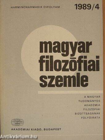 Magyar Filozófiai Szemle 1989/4.