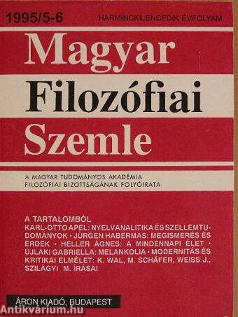 Magyar Filozófiai Szemle 1995/5-6.