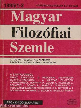 Magyar Filozófiai Szemle 1995/1-2.