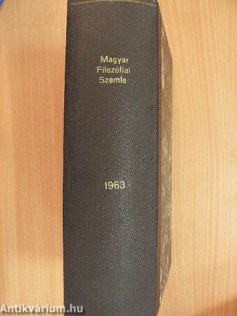 Magyar Filozófiai Szemle 1963/1-6.