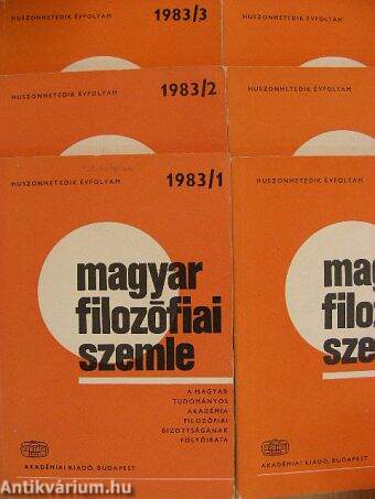 Magyar Filozófiai Szemle 1983/1-6.