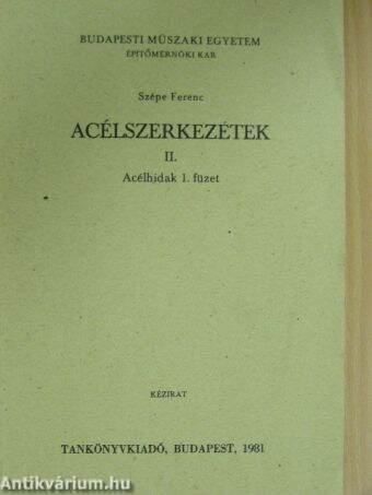 Acélszerkezetek II.