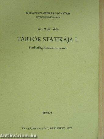 Tartók statikája I.