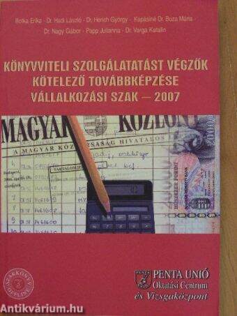 Könyvviteli szolgáltatást végzők kötelező továbbképzése - Vállalkozási szak 2007