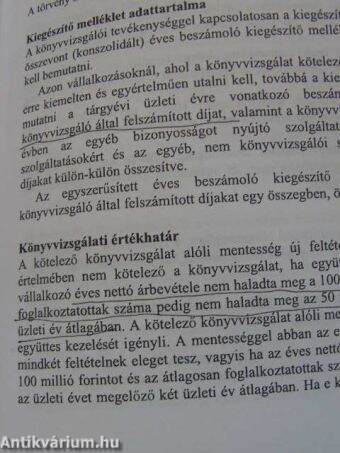 Könyvviteli szolgáltatást végzők kötelező továbbképzése - Vállalkozási szak 2008