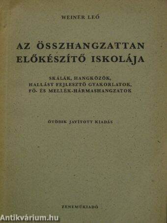 Az összhangzattan előkészítő iskolája