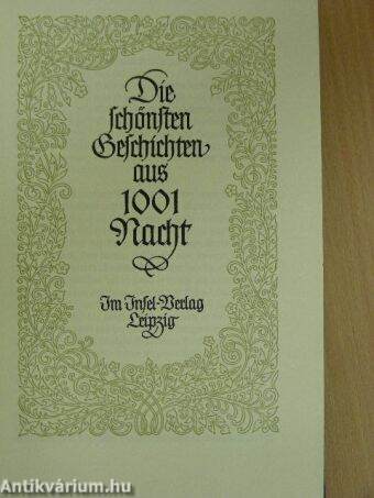 Die schönsten Geschichten aus 1001 Nacht (gótbetűs)