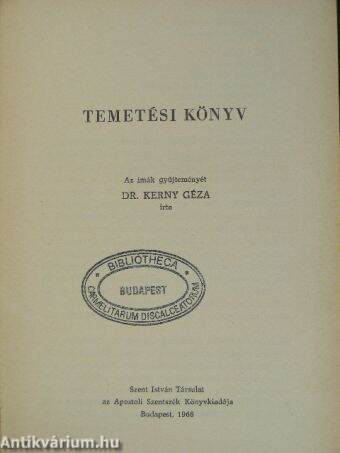 Temetési könyv