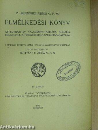 Elmélkedési könyv III. (töredék)