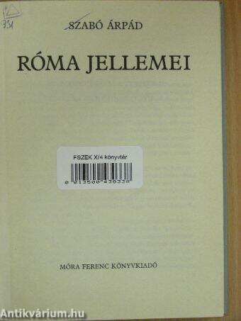 Róma jellemei