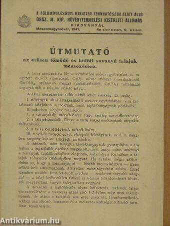 Útmutató az erősen tömődő és kötött savanyú talajok meszezésére