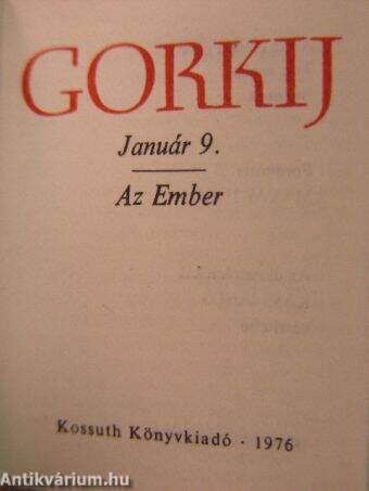 Január 9./Az Ember (minikönyv) (számozott)