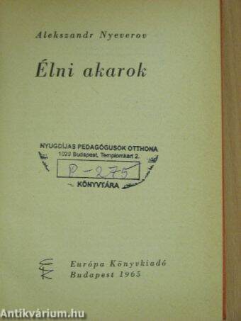 Élni akarok