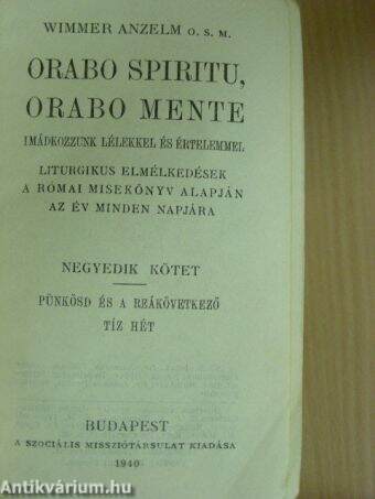 Orabo spiritu, orabo mente IV. (töredék)