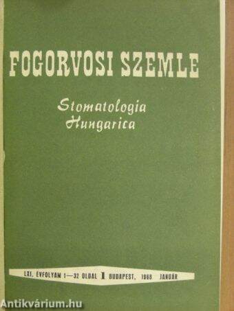 Fogorvosi Szemle 1968. január-december