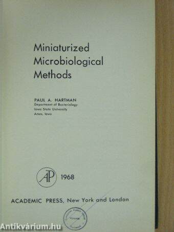 Miniaturized Microbiological Methods