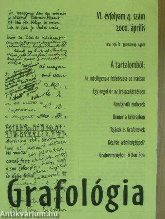 Grafológia 2000. április