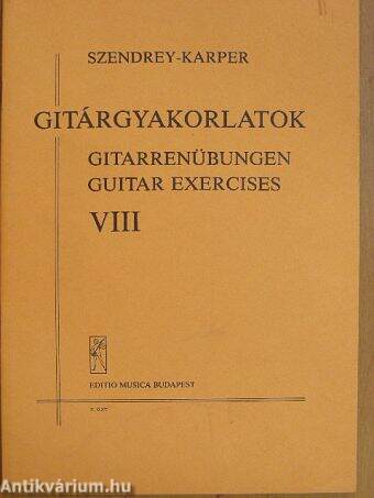 Gitárgyakorlatok VIII.