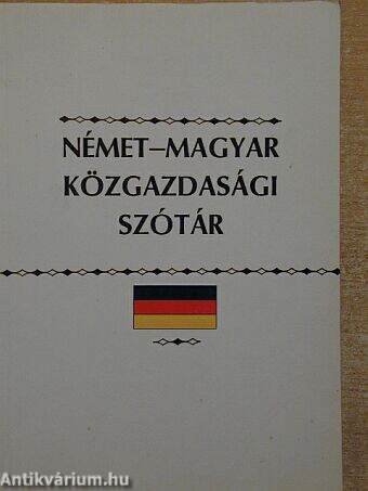 Német-magyar közgazdasági szótár