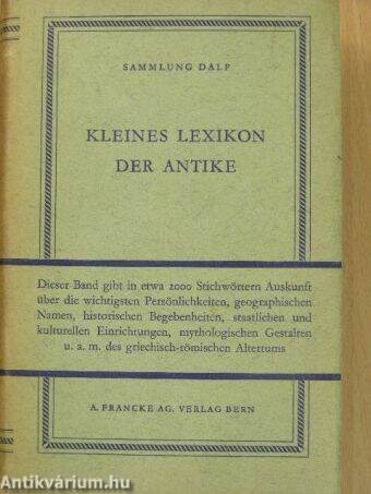 Kleines Lexikon der Antike