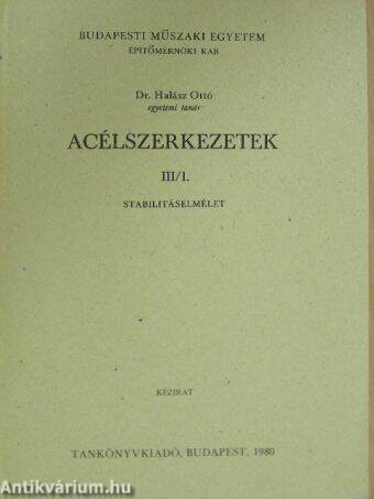 Acélszerkezetek III/1.