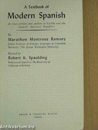 A Textbook of Modern Spanish