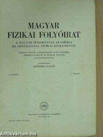 Magyar Fizikai Folyóirat V. kötet 2. füzet