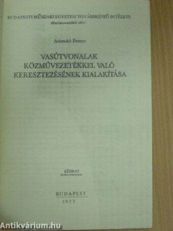 Vasútvonalak közművezetékkel való keresztezésének kialakítása