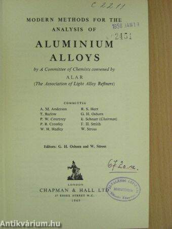 Modern Methods for the Analysis of Aluminium Alloys