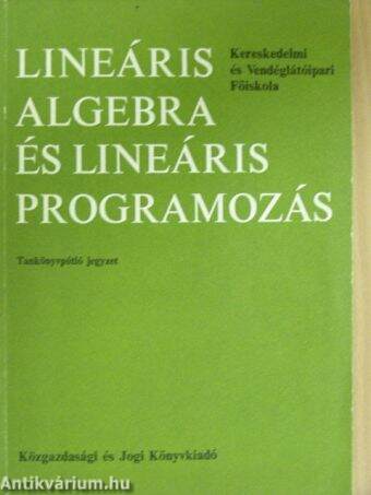 Lineáris algebra és lineáris programozás