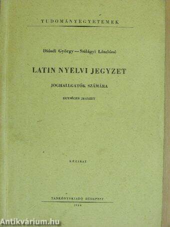 Latin nyelvi jegyzet