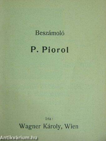 Beszámoló P. Piorol