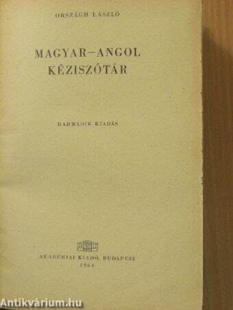 Magyar-angol kéziszótár