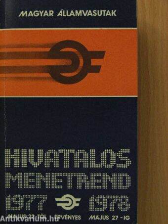 Hivatalos menetrend 1977-1978