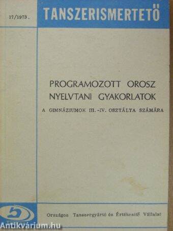 Programozott orosz nyelvtani gyakorlatok