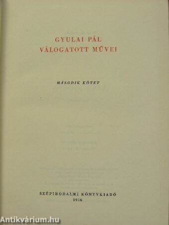Gyulai Pál válogatott művei II.