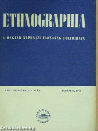 Ethnographia 1952/3-4.