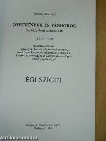 Jövevények és vándorok III.