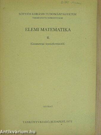 Elemi matematika II.