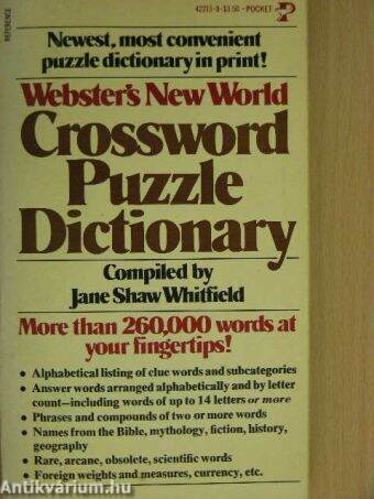 Webster's New World Crossword Puzzle Dictionary